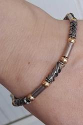 Tasarım gümüş 925 ayar boncuklu bileklik