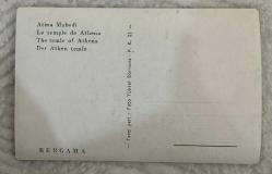 Bergama Athena Mabedi siyah beyaz gerçek fotoğraf RPPC eski kartpostal
