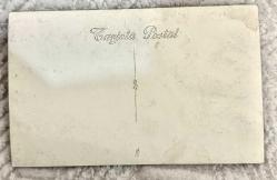 Avrupa Dağ manzara temalı siyah beyaz gerçek fotoğraf RPPC eski kartpostal