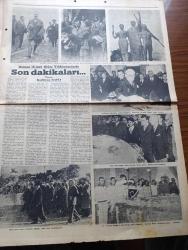 Yeni Sabah Gazetesi - Turkish Newspaper - 10 Kasım 1953 - Atatürk'ün portresi çizimi tam sayfa çizen Ratip Tahir - Anıtkabir inşaatının tarihçesi - bugün büyük Atatürk'ün Aziz naaşının nakledileceği Anıtkabir'in umumi manzarası Fotoğrafı - fotoğrafı çeken Hüseyin Ezer - inşaatın temeli 10 Ocak 1944'te atılmış ve Anıtkabir Ata'nın 15 ölüm yıldönümüne yetiştirilmiştir - Atanın tabutu muvakkat kabirden çıkarılırken - Arslanlı yoldan geçilerek Anıtkabir'in esas binasına gelir Aziz Ata'nın naaşının konacağı bu yer Türk milletinin ebedi ziyaretgahı olacaktır - Atatürk'ün 15. Ölüm yıldönümünde son dakikaları yazan Kadircan Kaflı - Atatürk bir seyahatinde fotoğraf - Atatürk'ün Aziz naşını ziyaret eden istanbulluları ağlarken görüyoruz fotoğraf - İstanbul Üniversitesi bahçesine dikilecek heykelin maketi fotoğraf - Reisicumhur Celal Bayar Atatürk'ün Etnografya müzesindeki muvakkat kabrine çelenk koyarken -  Atatürk şuuru yazan Cahit Tanyol - Arslanlı yol fotoğraf