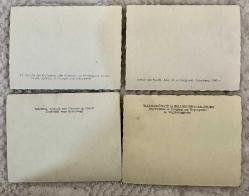 Avrupa Manzara Temalı siyah beyaz gerçek fotoğraf RPPC ufak boy 4 adet eski kartpostal