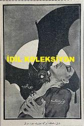 Osmanlıca Akbaba Mizah Dergisi-Gazetesi, Orijinal Dönem Basım, (Ottoman Magazine-Newspaper) - 29 Kasım 1923 - Sayı: 103 - Rumi: 29 Teşrin-i Sani 1339 - Hicri: 19 Rebiülahir 1342 - Düyun-ı Umumiye Temalı Karikatür: Osmanlı Saltanatının Türkiye Cumhuriyeti'ne Son Mirası - Laklakiyat: Ankara'ya Mektup 