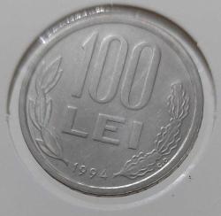 1994 ROMANYA 100 LEY ORİJİNAL MADENİ PARASI  ÇİL AA1UUU1 NADİRDİR