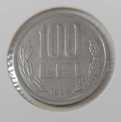 1995 ROMANYA 100 LEY ORİJİNAL MADENİ PARASI  ÇİL P1UU2E NADİRDİR