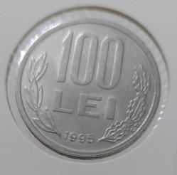 1995 ROMANYA 100 LEY ORİJİNAL MADENİ PARASI  ÇİL P1UU2E NADİRDİR