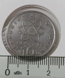 1990 YUNANİSTAN 10 DRAHMİ ORİJİNAL MADENİ PARASI  ÇİL CC2BB3 NADİRDİR