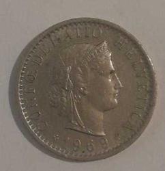 İSVİÇRE 20 RAPPEN 1969