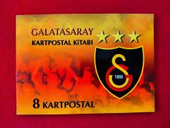 Galatasaray Kartpostal Kitabı - 2002 Yılı Orijinal Bandrollü Lisanslı Galatasaray SK Ürünüdür - 8 Adet Kartpostal