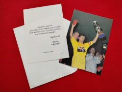 Galatasaray Erdal Keser Jübile Davetiyesi - Islak İmzalı - 4241 Nolu Davetiye Kodu Yırtılmamış Yerinde, Zarflı - 29 Temmuz 1995 - İstanbul Ali Sami Yen Stadı