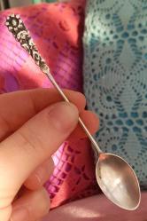 Antika gümüş 800 ayar çay kaşık