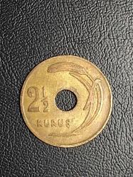 1948 YILINA AİT 2,5 KURUŞ ÇÇT/ÇA  TCM 5624