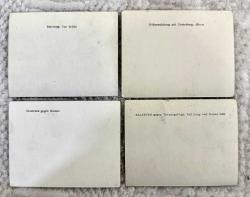 Avrupa Manzara Temalı siyah beyaz gerçek fotoğraf RPPC ufak-boy 4 adet eski kartpostal