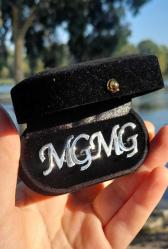 Tasarım gümüş 925 ayar kol duğmesi M G harflı