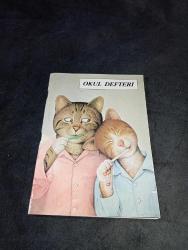 Eskilerden kedi görselli okul defteri