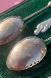 Antika gümüş 925 ayar çay takımı