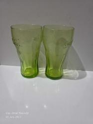 Cocacola cam bardak koleksiyonluk 14 cm renkli 2 adet