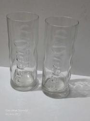 Pepsi cola cam bardak koleksiyonluk 16 cm 2 adet