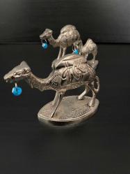 Antika 3'lü Pirinç Deve Süs Figürleri