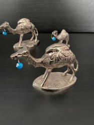 Antika 3'lü Pirinç Deve Süs Figürleri