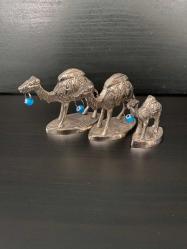 Antika 3'lü Pirinç Deve Süs Figürleri