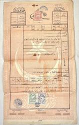 Sultan Vahdeddin Dönemi 1339 (1921) Tarihli Osmanlı İmparatorluğu Osmanlı Tapusu Pullu Mühürlü Defter-i Hakani