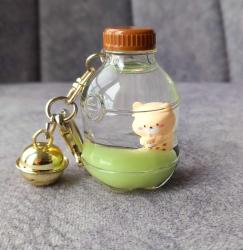 PLASTİK ŞİŞE İÇİNDE AYICIK  ANAHTARLIK SIFIR GİBİ. KOLEKSİYONLUK NADİR