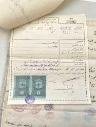 Sultan Reşad Dönemi 1229 (1911) Tarihli Giresun Osmanlı İmparatorluğu Tapu  Defter-i Hakani 3 Adet Makbuzu ve 2 Adet İçeriği Takım