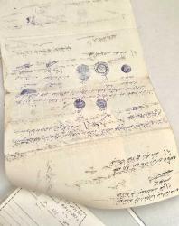 Sultan Reşad Dönemi 1229 (1911) Tarihli Giresun Osmanlı İmparatorluğu Tapu  Defter-i Hakani 3 Adet Makbuzu ve 2 Adet İçeriği Takım