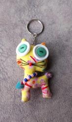 BEZ VE BONCUKTAN KEDİ  TEMALI ANAHTARLIK KONDİSYON YÜKSEK KOLEKSİYONLUK NADİR