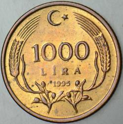 TÜRKİYE CUMHURİYETİ 1000 LİRA 1995.