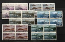 1949 UÇAK PULLARI SERİSİ DÖRTLÜ BLOK DAMGASIZ MNH p194