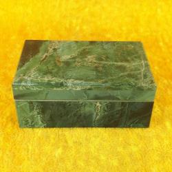 VINTAGE EL YAPIMI DAMARLI KOYU YEŞİL RENKLİ ONİKS  KUTU