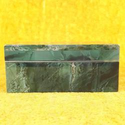 VINTAGE EL YAPIMI DAMARLI KOYU YEŞİL RENKLİ ONİKS  KUTU