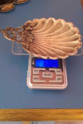 Antika gümüş 800 ayar İstiridye tabak şekerlik