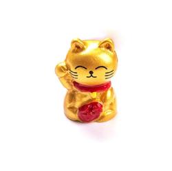 Maneki neko Kedisi Mini Şans Bereket Kedisi Kolye Japon Kedi Feng Shui 50cm Deri İp