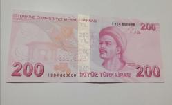 Koleksiyonluk 200 TL –9.EMİSYON 8.TERTİP Üçlü Tekrar Seri (…666) Seri No: I 904 800666