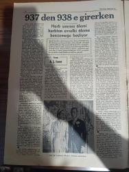 Ulus 1938 Gazetesi - Turkish Newspaper - 1 Sonkanun (Ocak) 1937 - 1938 takvimi - 1937'den 1938'e girerken yazan Ahmet Şükrü Esmer - 1937 yılının bir bilançosu - İsmet İnönü başbakanlıkta istifa etti ve başbakanlığa Celal Bayar tayin edildi fotoğraf - Rusya'da Troçki taraftarlığı yapmak sebebiyle birçok kişi kurşuna dizildi - dış bakanımız Doktor Tevfik Rüştü Aras Milano'da Kont Ciano ile konuştu - İsmet İnönü Londra'da taç giyme töreninde bulundu - Atatürk General Metaksas'a bir mesaj gönderdi - Büyük Şair Abdülhak Hamid öldü - Türkiye'nin her tarafında Hatay zaferi kutlandı - Sadabat paktı imzalandı -  Milletler cemiyeti Hatay statüsünü ve anayasasını kabul etti - müzelerimiz - Türk ve İslam eserleri müzesi - Topkapı sarayı - boyuna göre kilo ağırlığı ne olmalı - uzun ömür ilaçları - yılbaşı gecesinin ertesi günü karikatür - Filistin'de kanlı isyanlar oldu - Kamutay Atatürk'ün hükümete direktif veren büyük nutku ile açıldı - Atatürk şark vilayetlerinde ve Tunceli'de bir seyahat yaptı