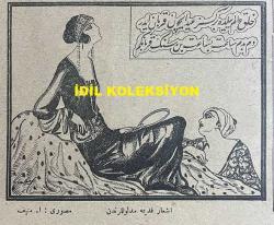 Osmanlıca Akbaba Mizah Dergisi-Gazetesi, Orijinal Dönem Basım, (Ottoman Magazine-Newspaper) - 26 Temmuz 1923 - Sayı: 67 - Rumi: 26 Temmuz 1339 - Hicri: 12 Zilhicce 1341 - Karikatürist Ramiz Gökçe'nin Çalışması: Kurban Bayramında - 