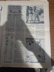Ulus Ev Kadın Moda Gazetesi - 18 İlkkanun (Aralık) 1937 - kadınlar neye üzülürler - annelik - köyden tipler at üstünde köylü kadınlar fotoğraf - kokumuz - Kaynanalar -  kaynana namzetleri oğlunuzu evlenmekten soğutmayın - soğuk suya karşı duyulan korkuyu yenmek çaresi nedir - iki Türk köylü kadın tipi fotoğraf - vücudunuzu heykelleştiriniz fotoğraflar - süt çocuğu nasıl beslenir - evinizde giymek için ne yaptırmalısınız - Aşkın 7 esası - delikanlılar ve genç kızlar evlenmeden evvel neleri düşünmelidir - gıda alma tarzınızı ıslah etmeye çalışırken neden çiğ yemeli - Çocuk esirgeme kurumu'nun balosundan iki güzel kıyafet fotoğraf - ihtiyar sevgisi fotoğraf - Doktor Kuşakof'un çiy ve pişmiş gıda alanların kanları üzerinde yaptığı hayret verici tetkikler - açık havada spor yapan kızlar fotoğraf - fikir kırıntıları - parfümü nasıl seçmeli - sık sık koku değiştirmeli mi - soğuk su ilaç - kalça karın göğüs baldır bacak hareketleri fotoğraf - ilk tanıştığımız şahısla sevişmeye kalkmayınız