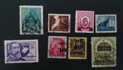 Macaristan damgalı pullar lotu