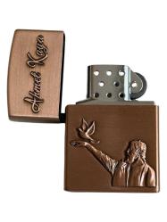 Ahmet Kaya Bronz Renkli Gazlı Metal Çakmak ÇMK038