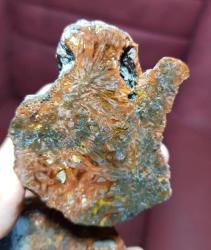 Yoğun Kırmızı Çılgın Çubuk Akik - Enerji, Tutku ve Koruma İçin, Sergileme Parçası - Ağırlık: 172g - Benzersiz Koleksiyonluk Nadir Parça Kütle