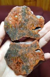 Yoğun Kırmızı Çılgın Çubuk Akik - Enerji, Tutku ve Koruma İçin, Sergileme Parçası - Ağırlık: 172g - Benzersiz Koleksiyonluk Nadir Parça Kütle