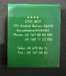 Otel Best Kavaklıdere Ankara eski kibrit
