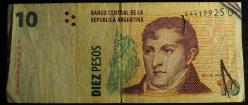 ARJANTİN 10 PESO TEMİZ