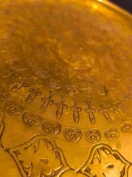 Bakır kalem işçilikli tepsi