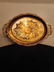 Bakır kalem işçilikli tepsi