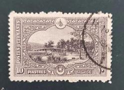 LOT.17 » 1920 Londra 10 kuruş- Vahidettin tuğralı damgalı