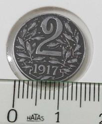 1917 AVUSTURYA 2 HELLER ORİJİNAL MADENİ PARASI VV3XX1 ÇOK NADİRDİR