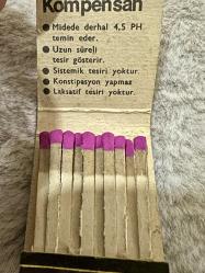 Pfizer Kompensan ilaç reklamlı eski kibrit